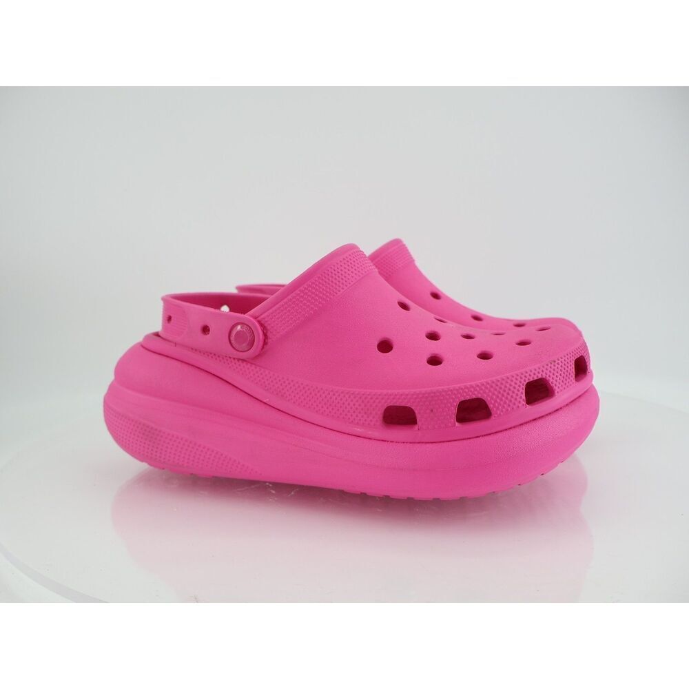 Crocs Crush Clog Size 11 Pink Rubber Slip On Platform Chunky Shoes